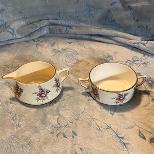 Hammersley Bone China Creamer and Sugar